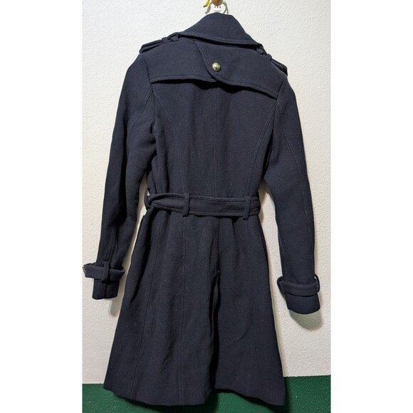 Guess Wool Blend Trench Coat Belted Military Inspired Women's Size S Small (A24) - Picture 3 of 5